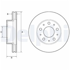 Delphi 2 Bremsscheiben + 1 Satz Beläge vorne 25938800