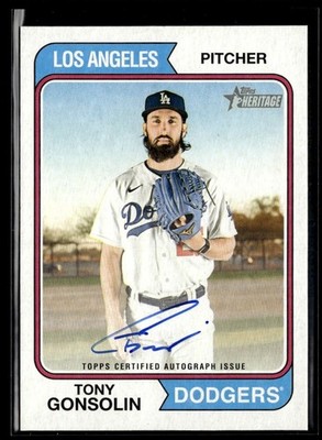 2023 Topps Heritage Real One Auto Tony Gonsolin Auto Los Angeles Dodgers #ROA-TG