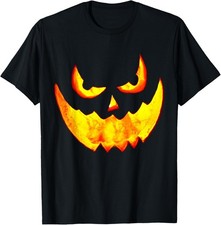 Jack O Lantern Scary Pumpkin Halloween Costume T-Shirt