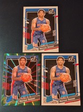 (3) Marcus Sasser 2023-24 Donruss HOLO GREEN LASER Rookie Card #222 RC Pistons. rookie card picture