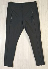 Athleta Women's Activewear Slim Pants Stretch Front/Back Zip Pockets Black M