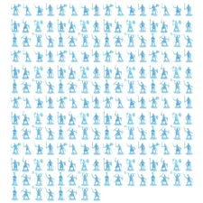 1:72 200/Set Plastic Ancient  Figures Toy  Soldiers Men Swordsman1921