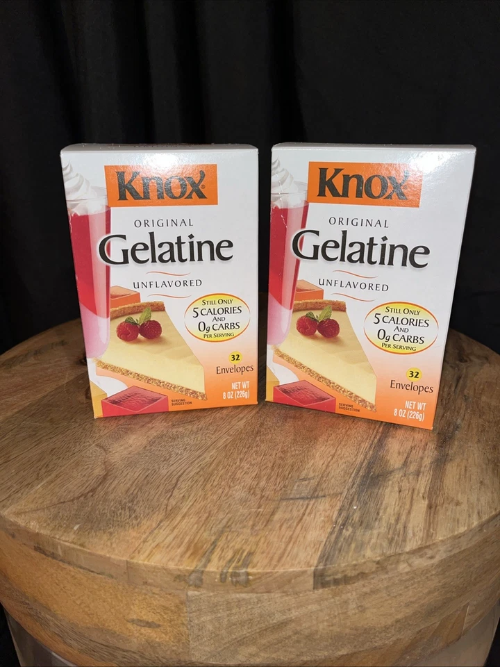 (2) Knox Gelatin Unflavored Baking Cooking Essential / You Get 2 / Exp 12/2027