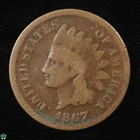 1867 Indian Head Small Cent - Good Details