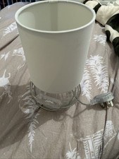 Next Table Lamp Mains Powered Glass Base Small Screw Bulb