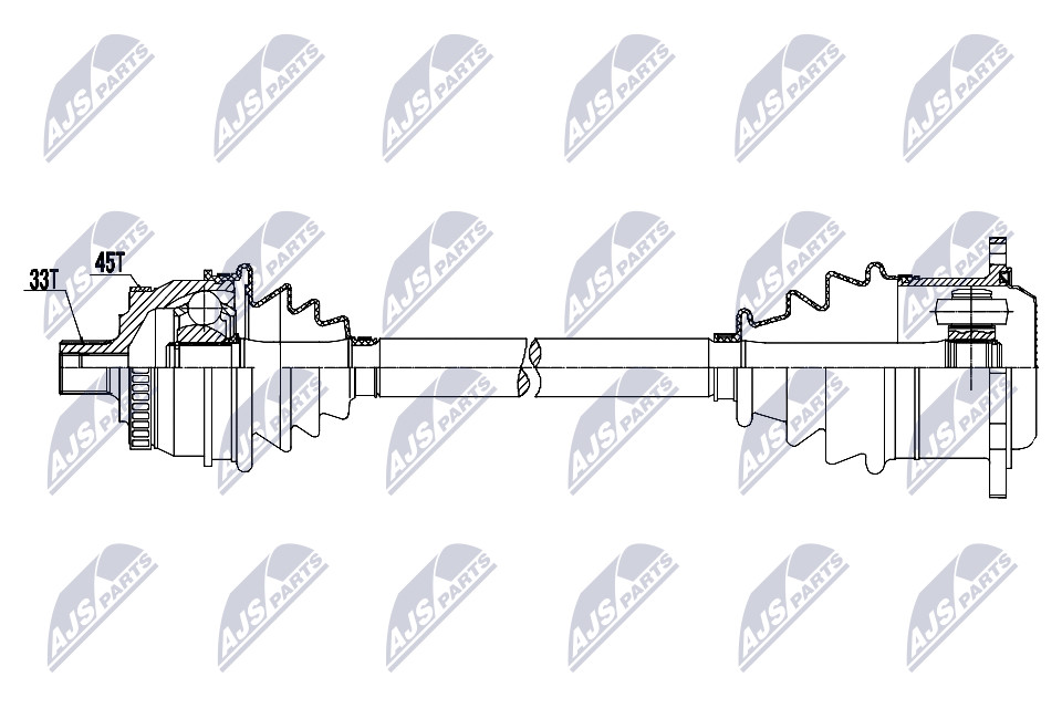 Front Right NTY NPW-AU-097 Drive Shaft for AUDI,SKODA,VW - Image 6