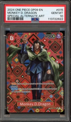 One Piece CCG Monkey.D.Dragon Special Alternate Art OP07-015 PSA 10 Gem Mint