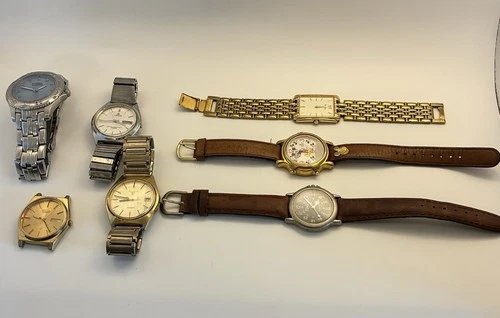 Vintage Watch Lot of 6. Seiko Watch. Pulsar. Lorus. Bulova. Time. Parts/ Repair
