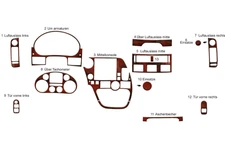 Interior Dash Trim Cover Kit for DAF XF 105 2006-2023 Mahogany Wood Optic 13pcs