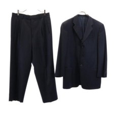 Used ARMANI COLLEZIONI suit Setup dark blue tailored jacket Men's