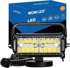 Magnetic LED Work Light Bar, 48W LED Combo Beam Light Pod with Magnetic Base