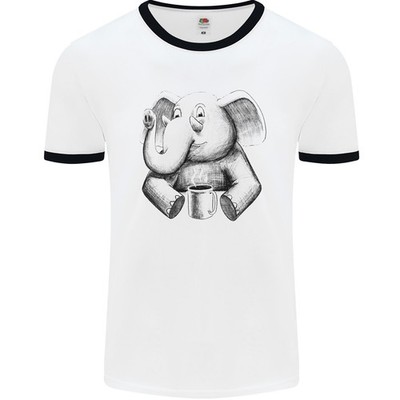 Ein Elefant Trinken Kaffee Herren Ringer