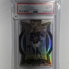 2024 Panini Select Concourse Caleb Williams #25 Silver Prizm Die-Cut PSA 8 RC