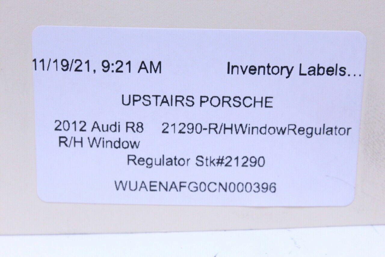 Audi R8 2008-2015 Right Window regulator P/N 420837462