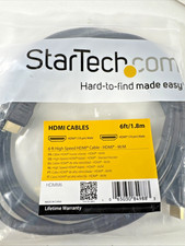 NEW StarTech 6' HDMI Cable 4K High Speed HDMI Cable w Ethernet 1.8m Male to Male