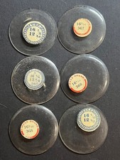 LOT OF 6 GLASS POCKET WATCH CRYSTALS SIZE 16 REPLACEMENT PARTS