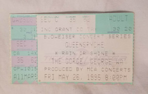 Rare 1995 Queensrÿche Ticket Stub ~ The Gorge WA ~ Promised Land Tour ~ Type O