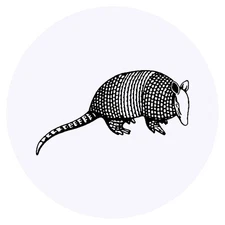 24 x 'Armadillo' Stickers - for Crafts, Scrapbooking and Labelling (SK00000499)