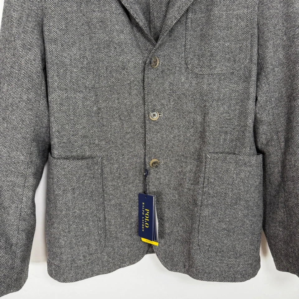 Polo Ralph Lauren Herringbone Modern Fit Sport Coat Jacket - Men's 40R - Image 3 of 4