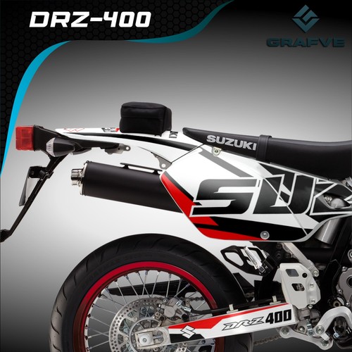 Drz 400sm 400s 400 kit decals graphics Suzuki Stickers Supermoto Custom Mx - Picture 2 of 4