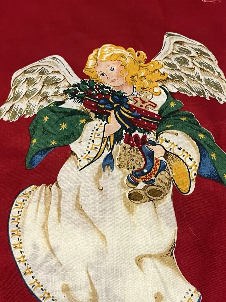 Victorian  Angels Christmas Fabric VTG Lot For Sewing Quilting Crafts HTF - Image 3 of 4