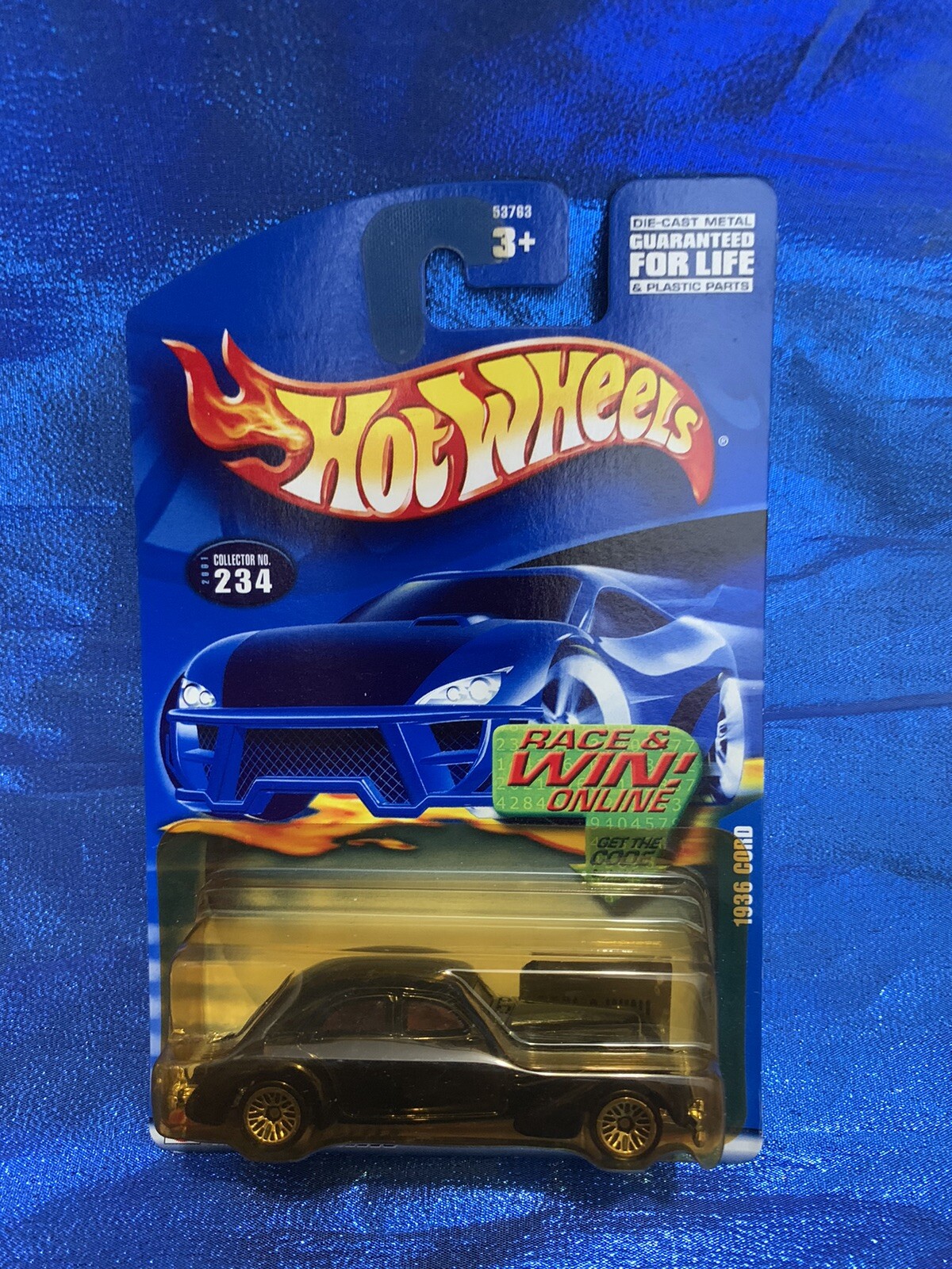 2001 Hot Wheels Collector No #234 1936 CORD Black w/Lace Spokes Wheels (167)