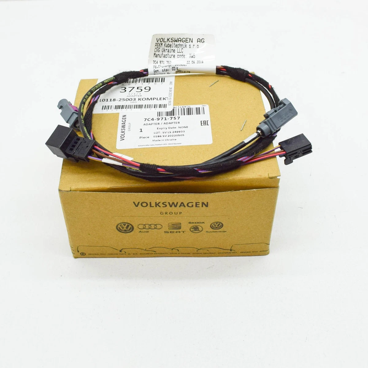 Volkswagen CRAFTER MK2 SZ Reversing Camera Adapter Wire 7C4971757 