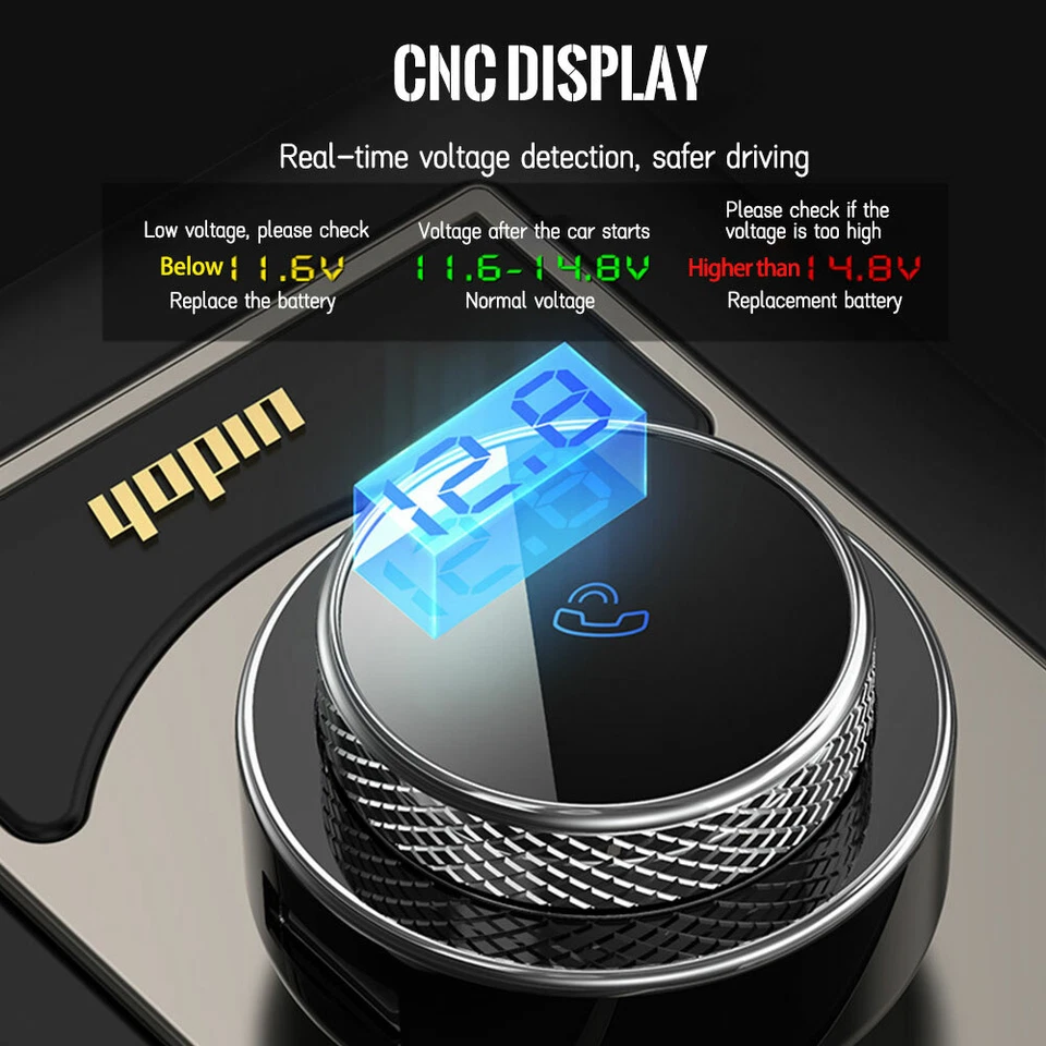 Bluetooth 5.0 FM Transmitter Auto Mp3 Player USB Radio KFZ SD Freisprechanlage - Bild 3 von 4