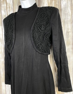 all that jazz black dress Vintage Long Sleeve No Size FBads_3_ElviraUSA Flowing Black Tie-dye Dress Size:Eu39/Us7