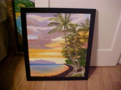 Tropical Hawaiian Palms - Oil Painting 20 X 24 Inches by BARTL