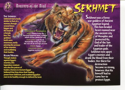 Weird N  Wild Creatures Monsters of the Mind Karte 46 # Sekhmet # LC7