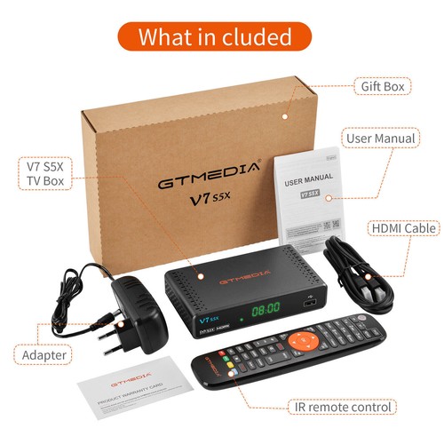 GTMEDIA V7S5X Sat TV Receiver DVB-S2/S2X USB WLAN HDMI Satellitenreceiver FullHD - Bild 14 von 14