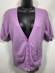 purple short cardigan