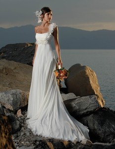 maggie sottero chiffon wedding dress
