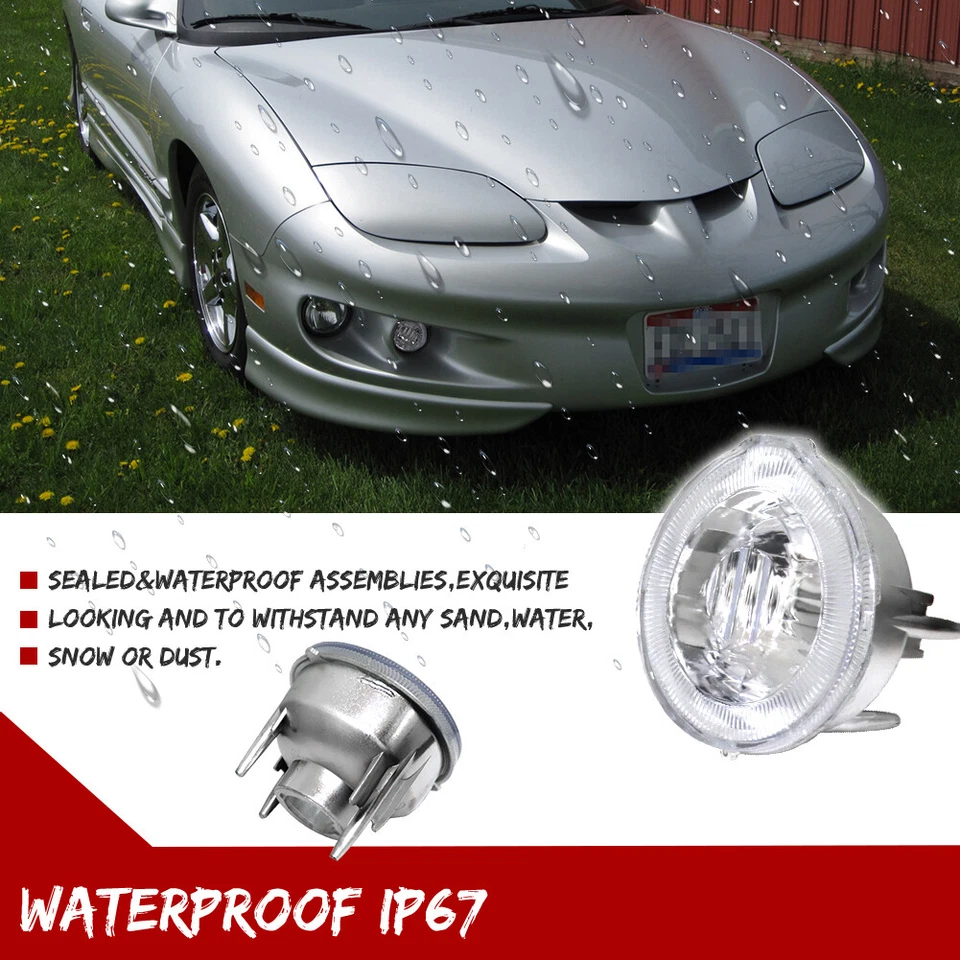 Kit de carcasas de luces de estacionamiento con señal de giro delantera transparente para Pontiac Firebird 1998-02 Foto 4 de 4