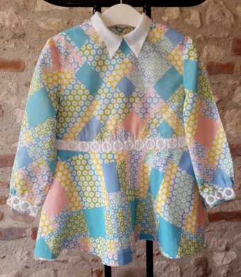 Robe fillette robe fille BAMBINO T3-4ans vintage 60 Girl dress sz 3-4yrs - Photo 1/4