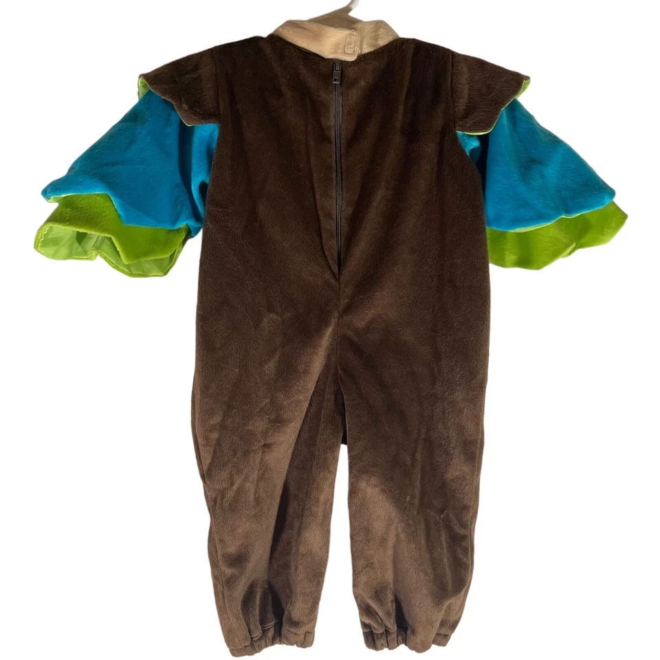 土耳其万圣节服装儿童尺寸小号毛绒内衬连身裤角色 Gobble — 第 3/4 张图片