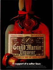 1974 Grand Marnier Liqueur Vintage Print Ad Paris France 80 Proof Triple Orange