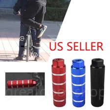 2pcs MTB BMX Bike Alloy Foot Stunt Pegs Footrest Lever Cylinder Grip 3/8'' Axle
