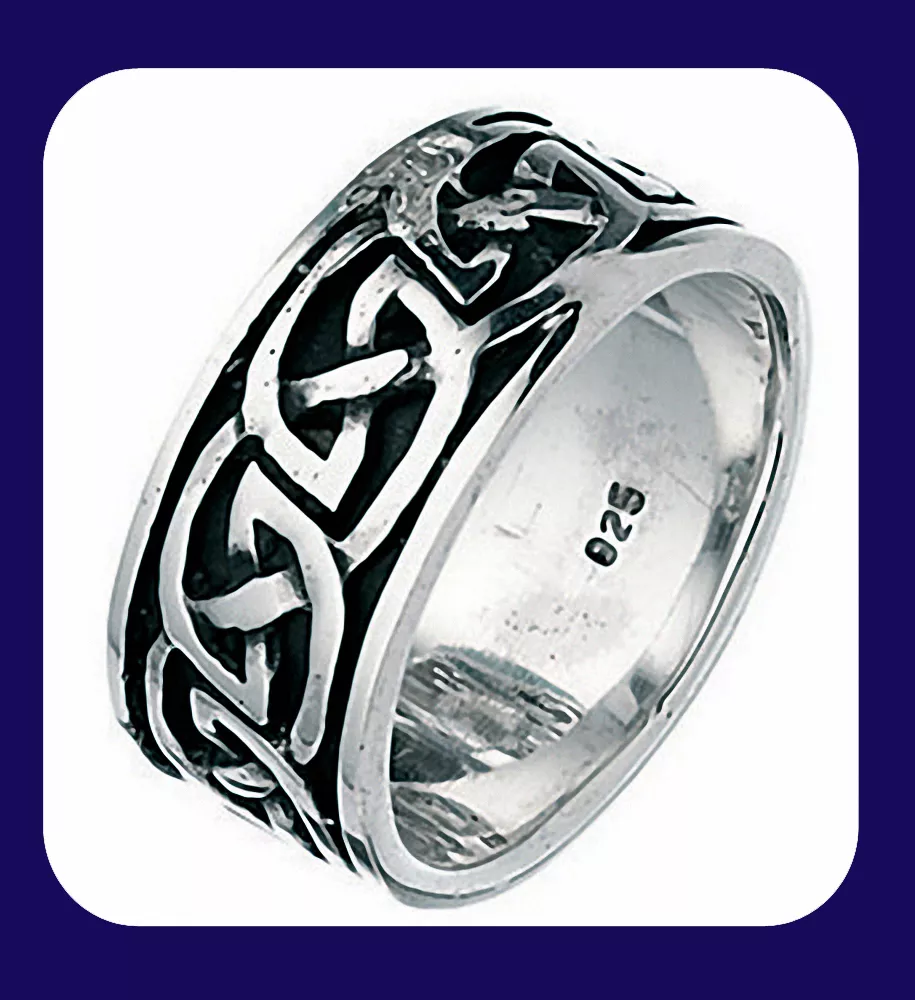 Silver celtic outlet wedding ring