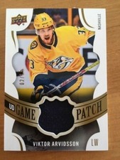 2018-19 Upper Deck Hockey Game Patch GJ-VA Victor Arvidsson Serie 1 (2/15)