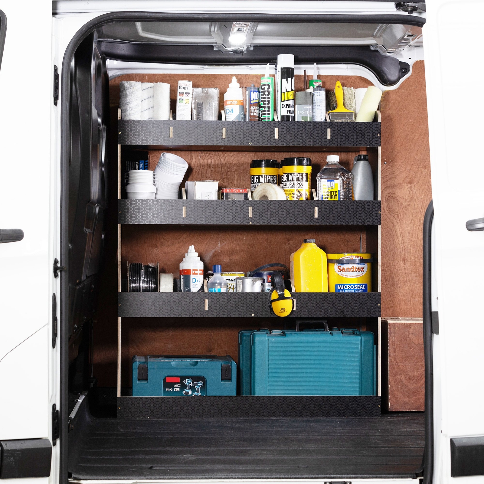 Fiat Scudo L2 LWB 2022+ Driver Side Front HEXABOARD Van Racking Shelving System
