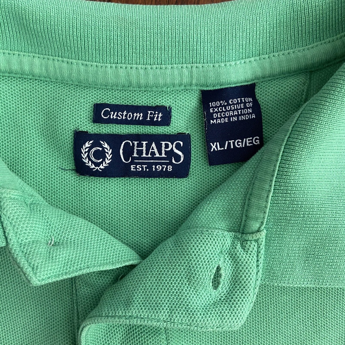 CHAPS RALPH LAUREN ラガーシャツ Lサイズ ライトグリーン Chaps Ralph Lauren Light Green Short Sleeve Cropped Botton