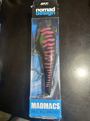 Nomad Design Madmacs 200mm 8inch - Black Pink Mackerel . BIG TUNA CANDY