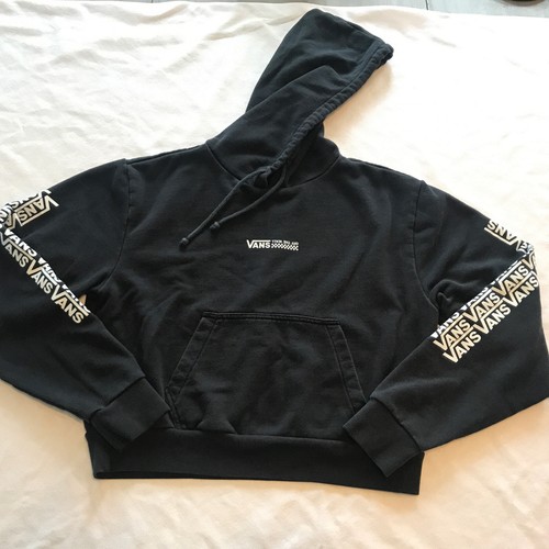 Black Cropped Hoodie Sweatshirt Women 