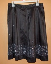 Vintage Camille La Vie Womens Beaded/Sequined Lined Pleated Skirt- Size M - EUC