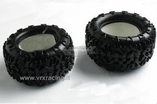 COPPIA GOMME PIU INSERTO PER MONSTER TRUCK TRUGGY 1/10 OFF ROAD 2 PCS 10140 VRX