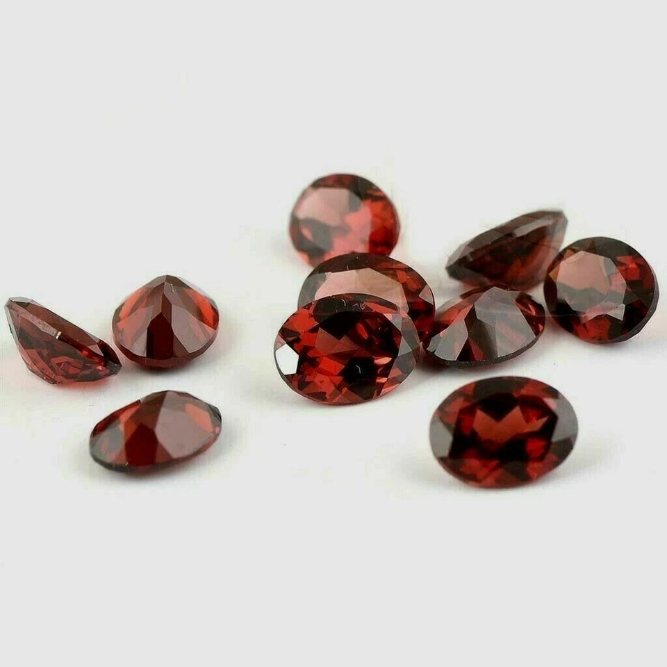Großhandel Menge Von 8x6mm Oval FACET Mosambik Granat Lose Kalibriert Edelstein - Bild 3 von 4