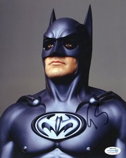George Clooney Batman and Robin Autographed Signed 8x10 Photo ACOA
