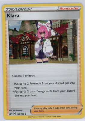 Pokemon TCG Klara 145/198 Chilling Reign Cosmos Holo Uncommon